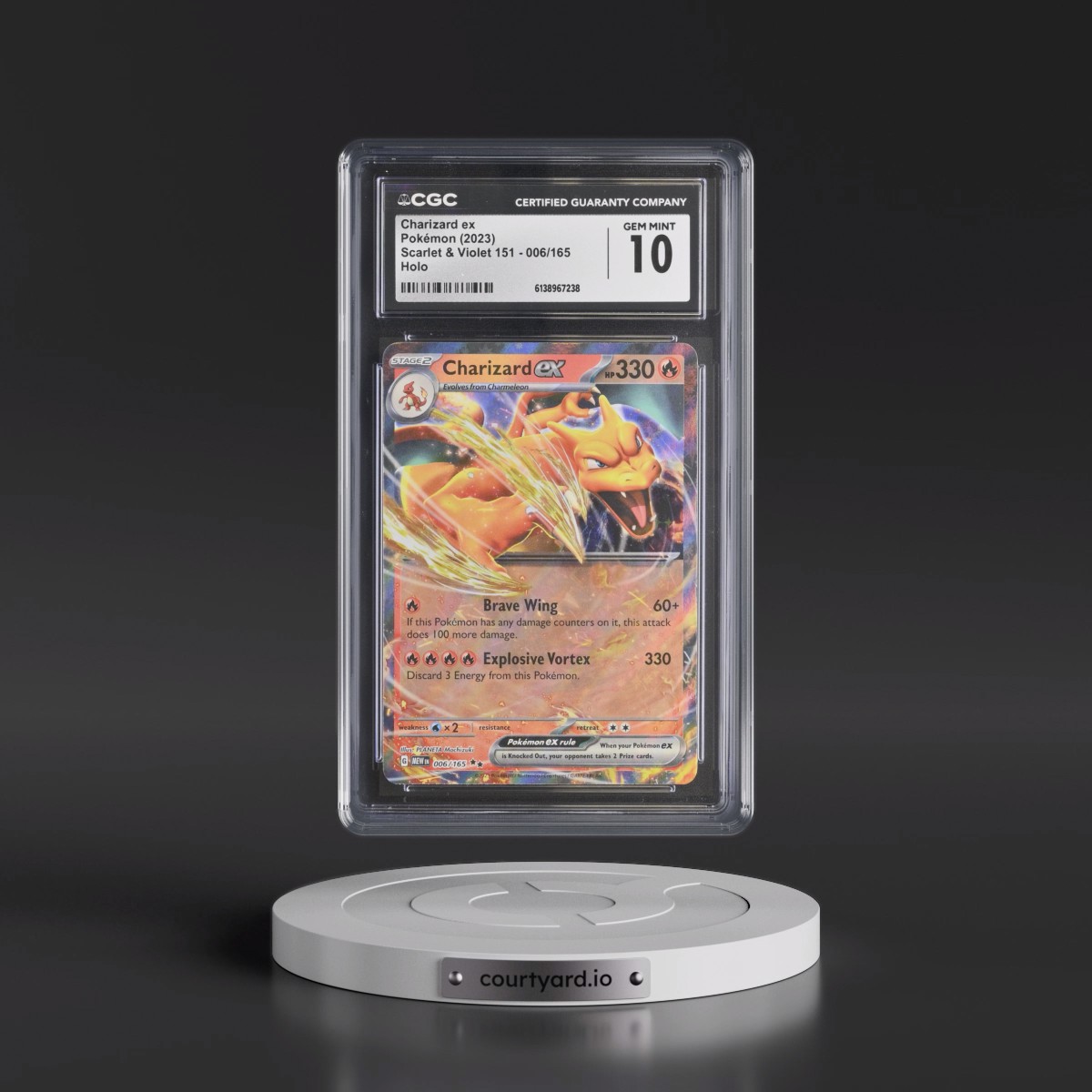 2023 Scarlet & Violet 151 - MEW EN #006/165 Charizard ex - Holo (CGC 10 GEM MINT)