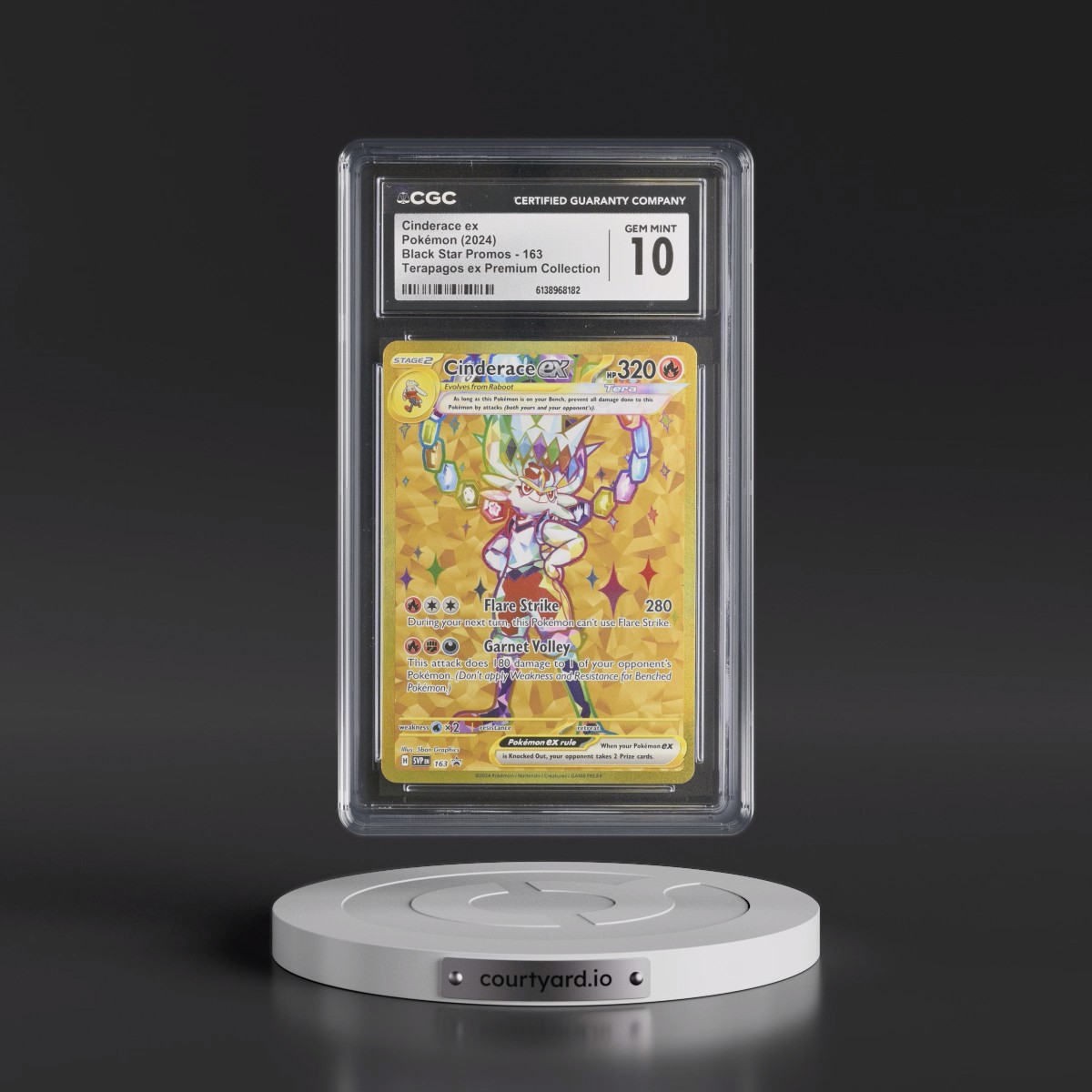 2023 Black Star Promos - Scarlet & Violet SVP EN #163 Cinderace ex - Terapagos ex Premium Collection (Holo) (CGC 10 GEM MINT)