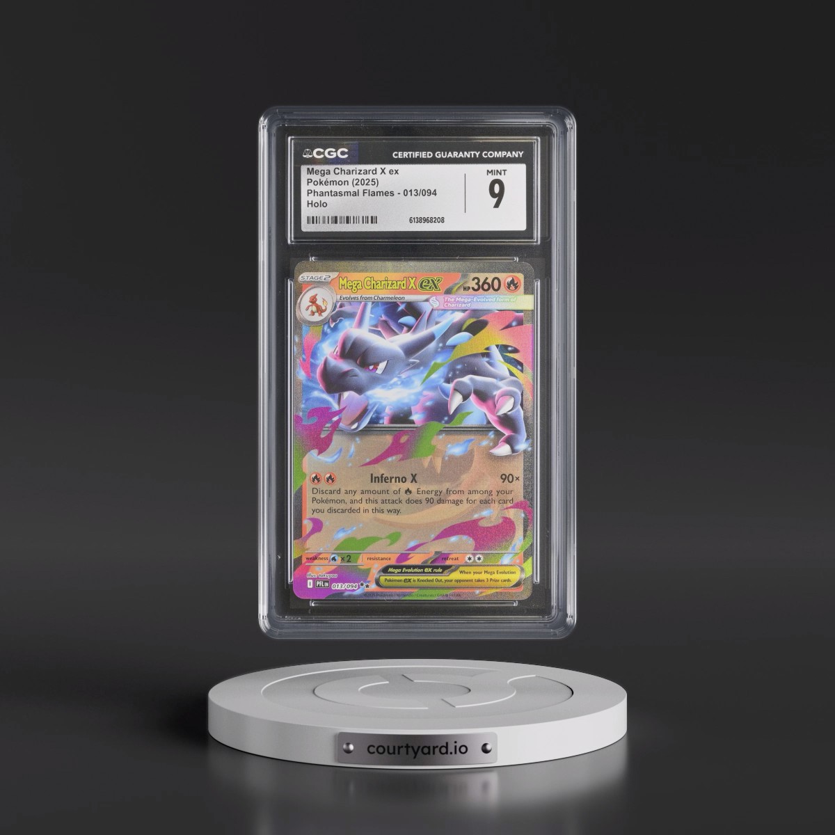 2025 Phantasmal Flames - PFL EN #013/094 Mega Charizard X ex - Holo (CGC 9 MINT)