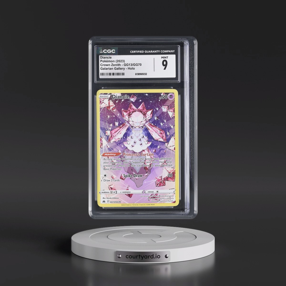 2023 Crown Zenith Diancie - Galarian Gallery Holo #GG13/GG70 CGC 9