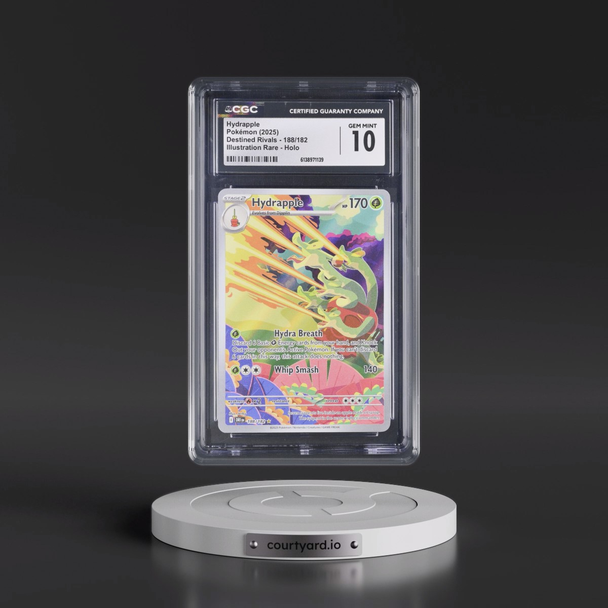 2025 Destined Rivals - DRI EN #188/182 Hydrapple - Illustration Rare Holo (CGC 10 GEM MINT)