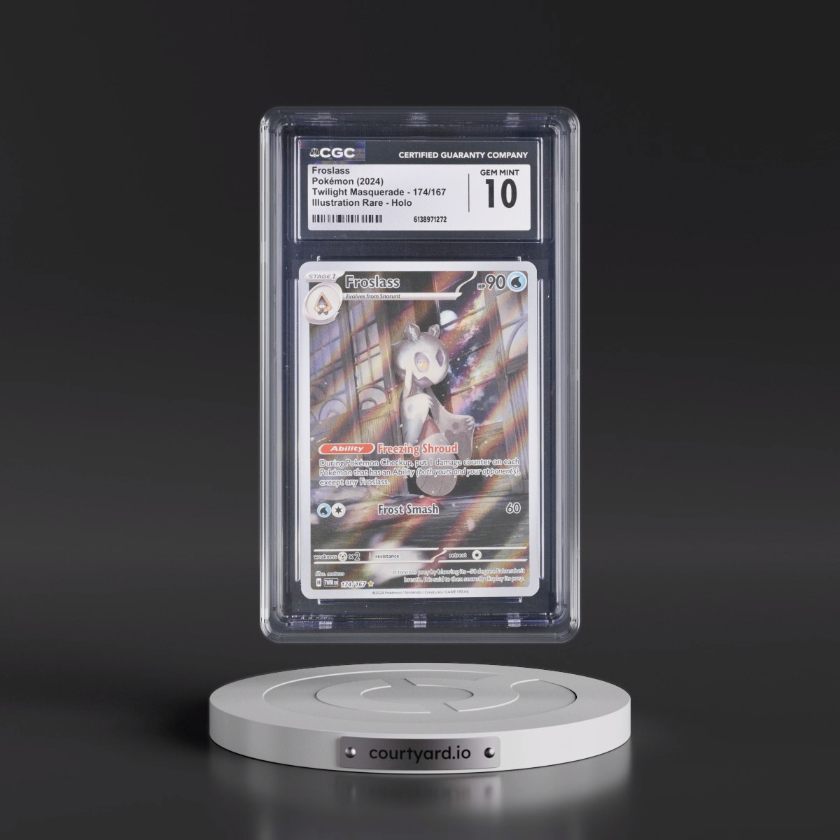2024 Twilight Masquerade - TWM EN #174/167 Froslass - Illustration Rare Holo (CGC 10 GEM MINT)