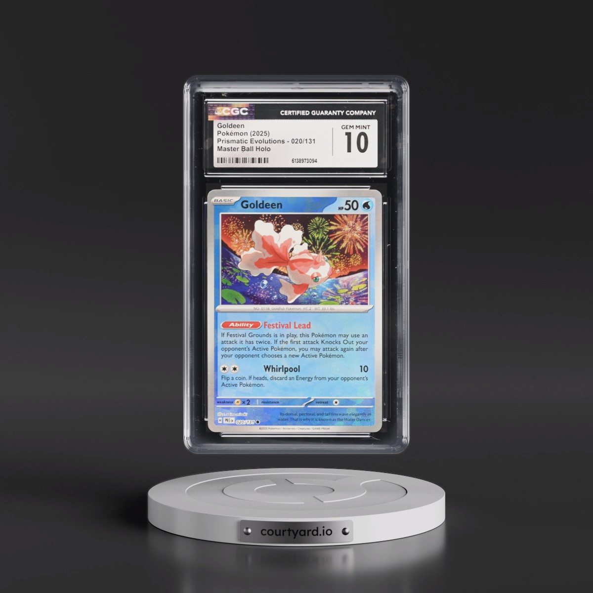 2024 Prismatic Evolutions - PRE EN #020/131 Goldeen - Master Ball Holo (CGC 10 GEM MINT)