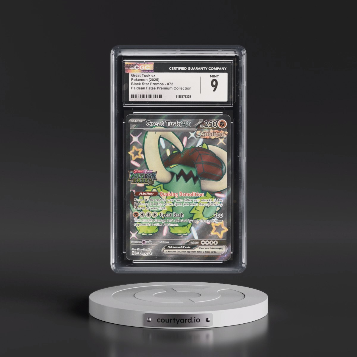 2023 Black Star Promos - Scarlet & Violet SVP EN #072 Great Tusk ex - Paldean Fates Premium Collection (Holo) (CGC 9 MINT)