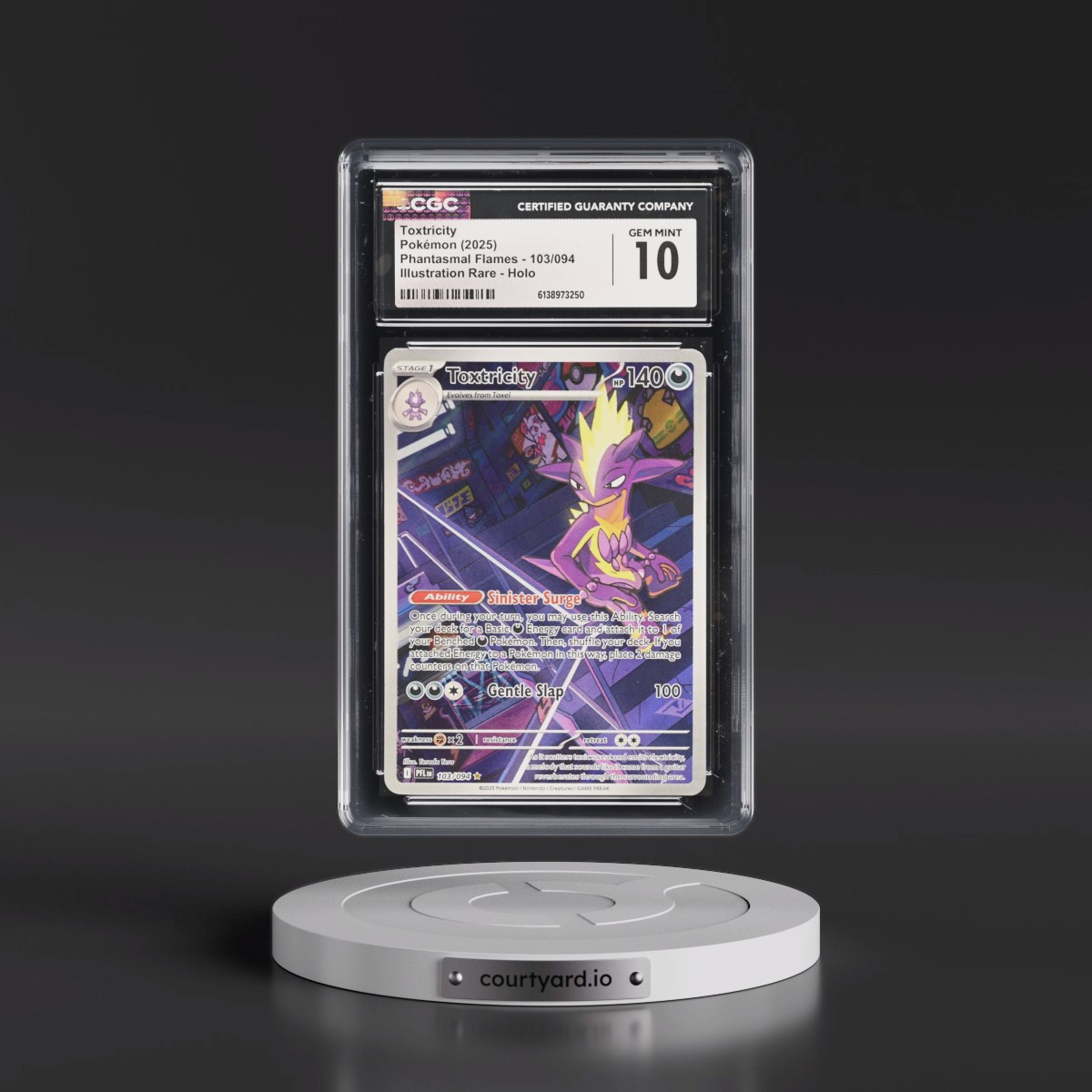 2025 Phantasmal Flames - PFL EN #103/094 Toxtricity - Illustration Rare Holo (CGC 10 GEM MINT)