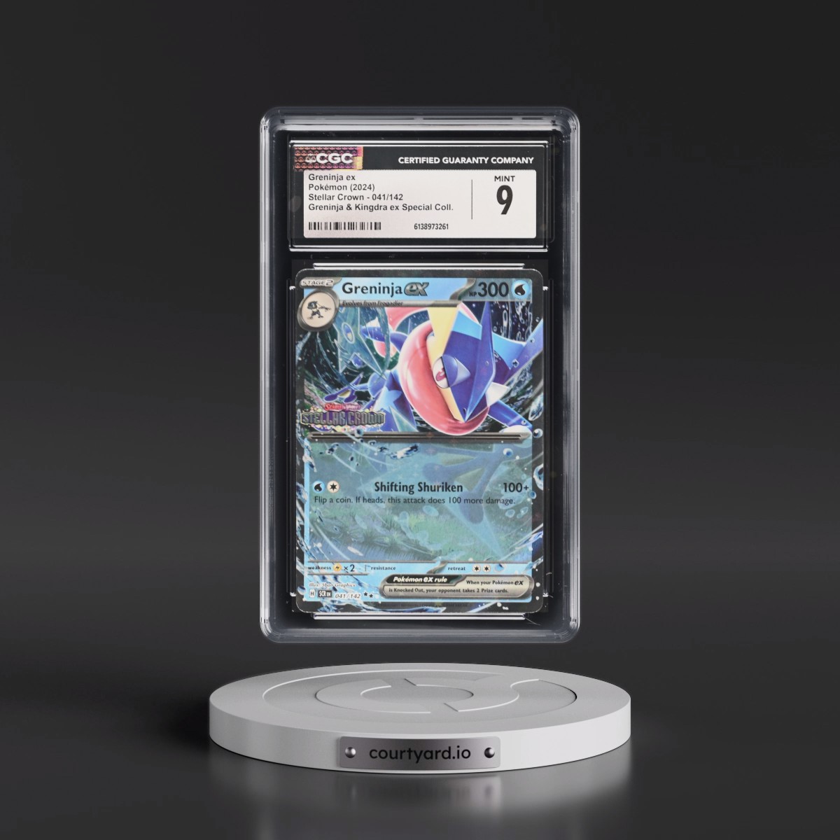 2024 Stellar Crown - SCR EN #041/142 Greninja ex - Greninja & Kingdra ex Special Collection (Set Stamp) (Holo) (CGC 9 MINT)