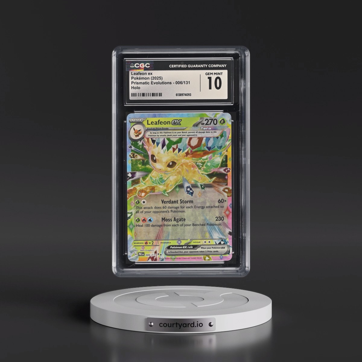 2024 Prismatic Evolutions - PRE EN #006/131 Leafeon ex - Holo (CGC 10 GEM MINT)