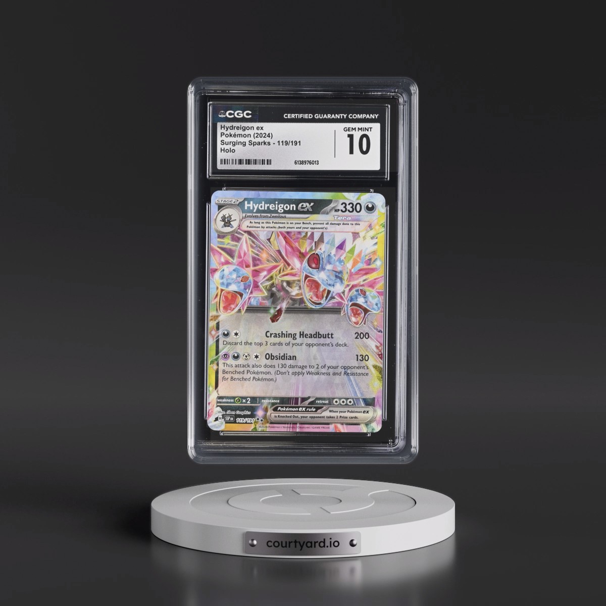 2024 Surging Sparks - SSP EN #119/191 Hydreigon ex - Holo (CGC 10 GEM MINT)