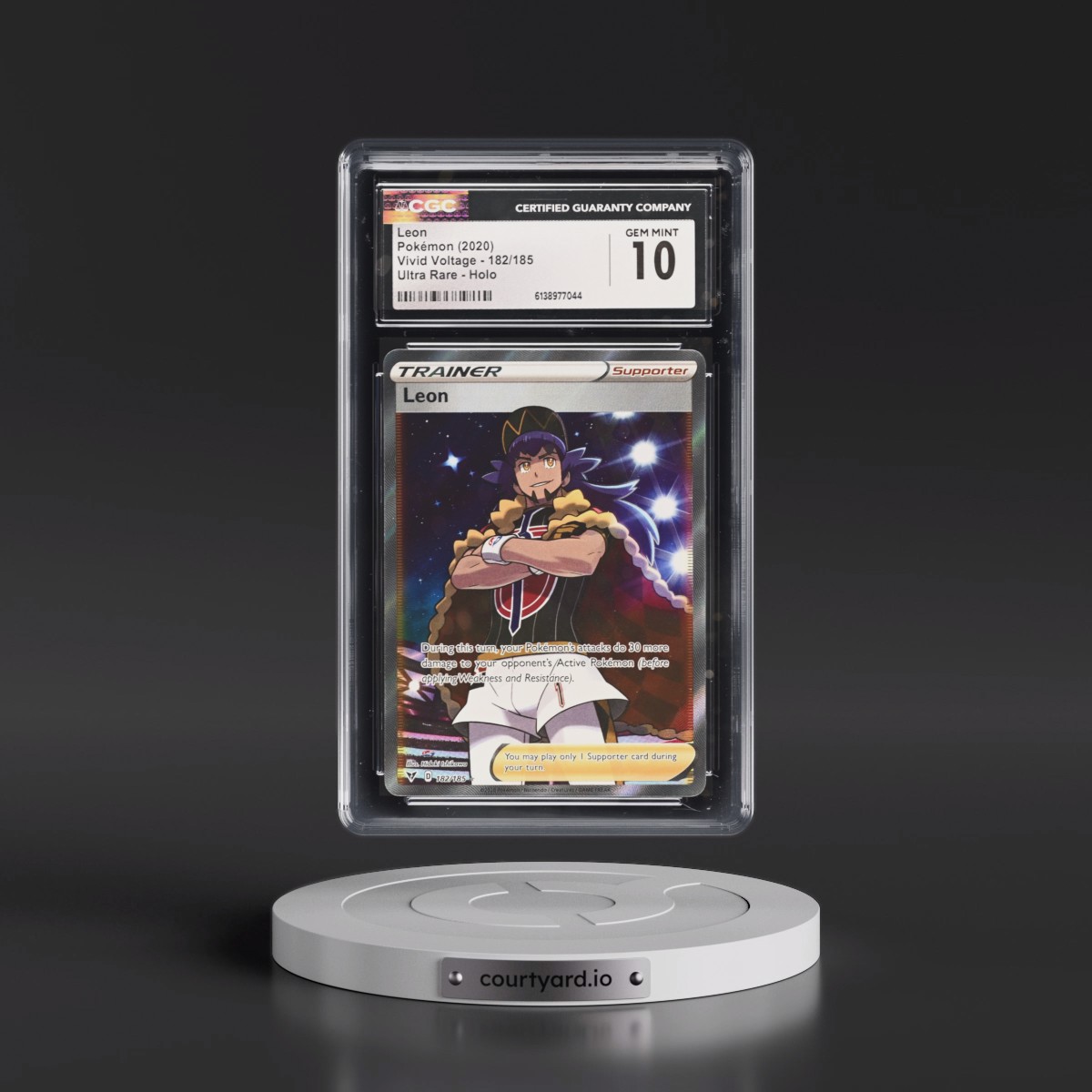 2020 Vivid Voltage #182/185 Leon - Ultra Rare Holo (CGC 10 GEM MINT)