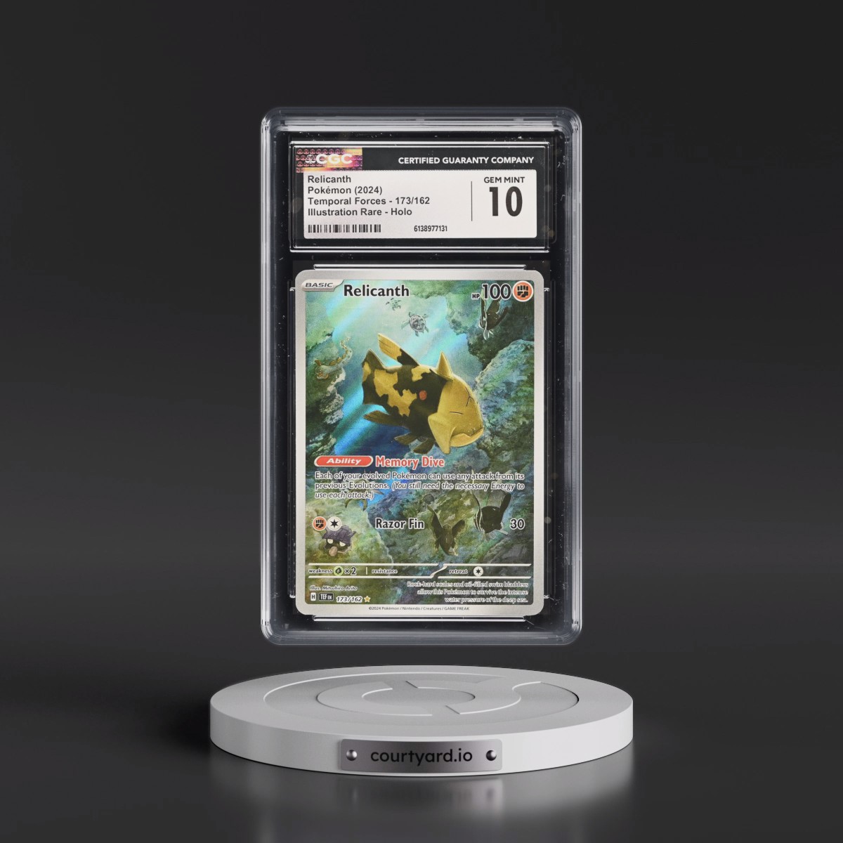 2023 Temporal Forces - TEF EN #173/162 Relicanth - Illustration Rare Holo (CGC 10 GEM MINT)