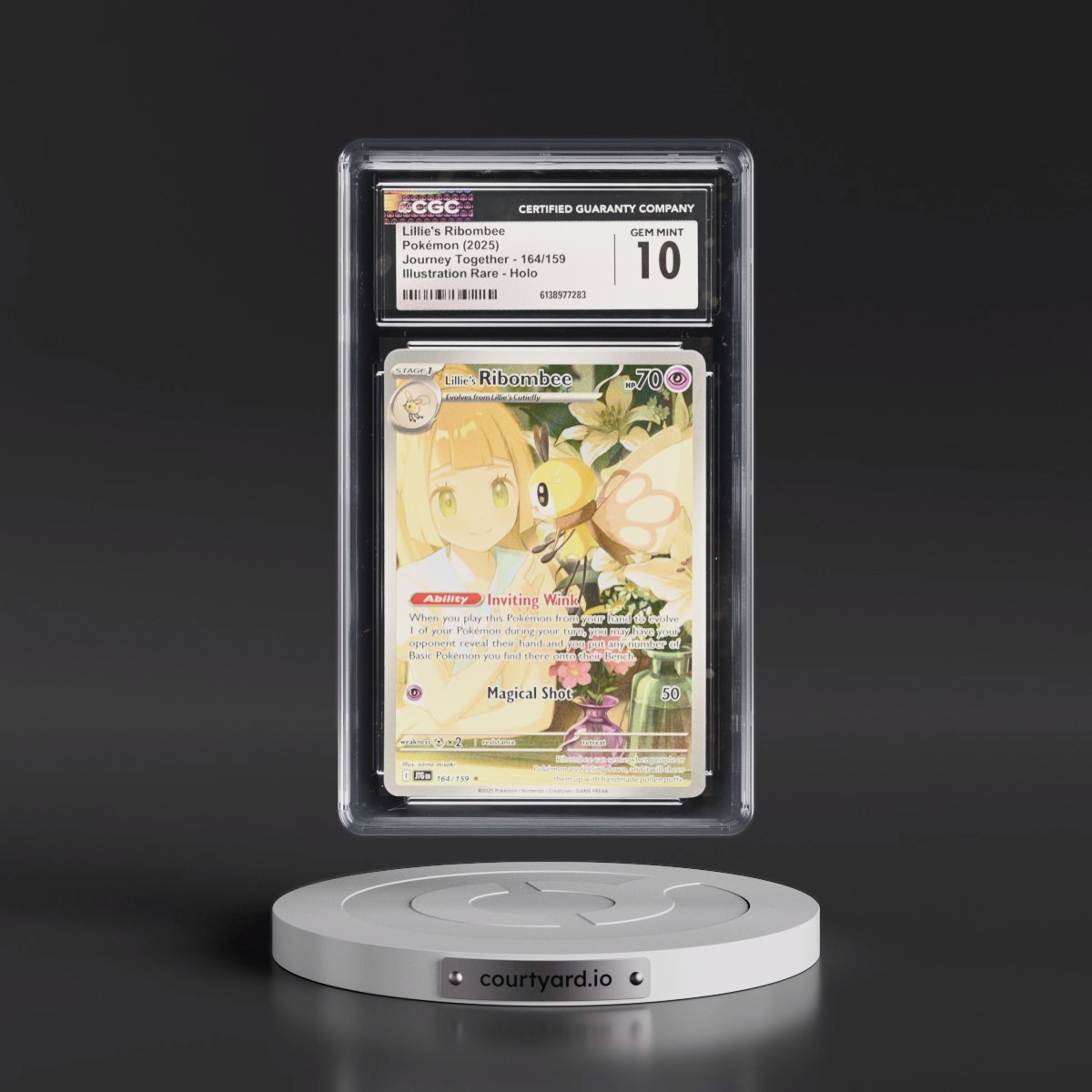 2024 Journey Together - JTG EN #164/159 Lillie's Ribombee - Illustration Rare Holo (CGC 10 GEM MINT)