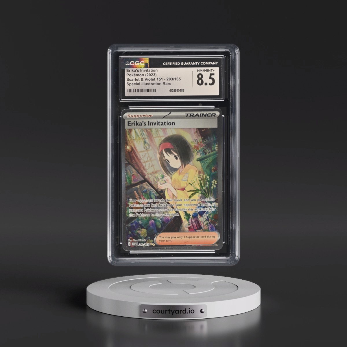 2023 Scarlet & Violet 151 - MEW EN #203/165 Erika's Invitation - Special Illustration Rare (Holo) (CGC 8.5 NM-MT+)
