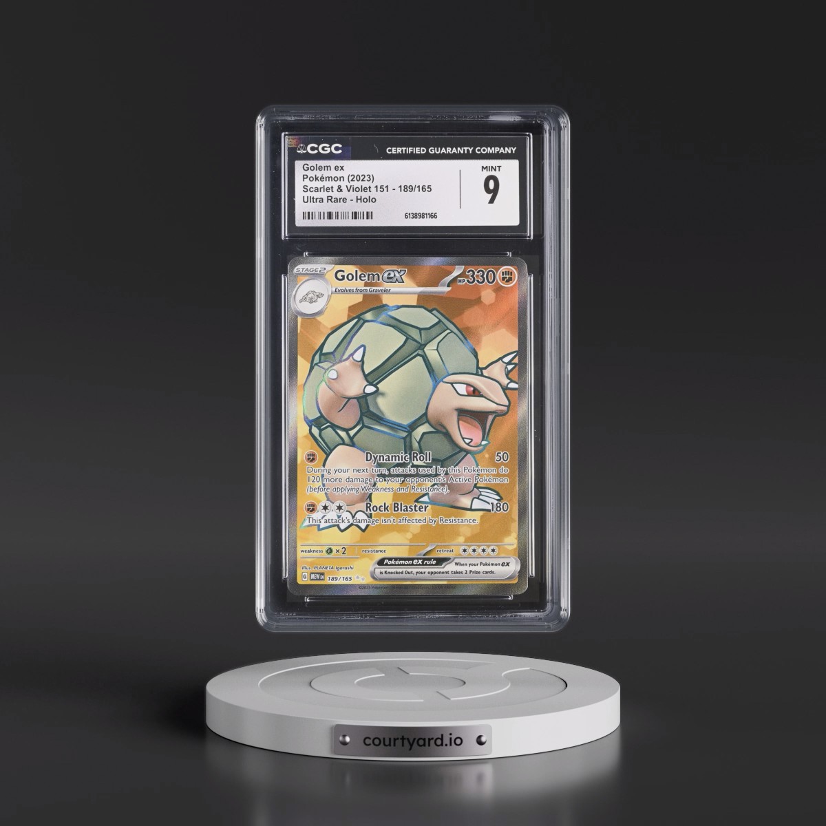 2023 Scarlet & Violet 151 - MEW EN #189/165 Golem ex - Ultra Rare Holo (CGC 9 MINT)