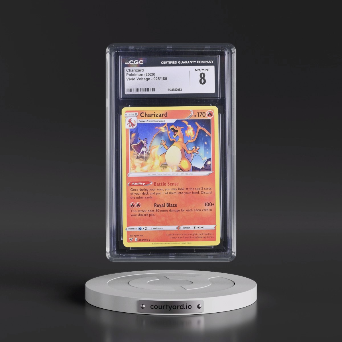 2020 Vivid Voltage #025/185 Charizard (CGC 8 NM-MT)