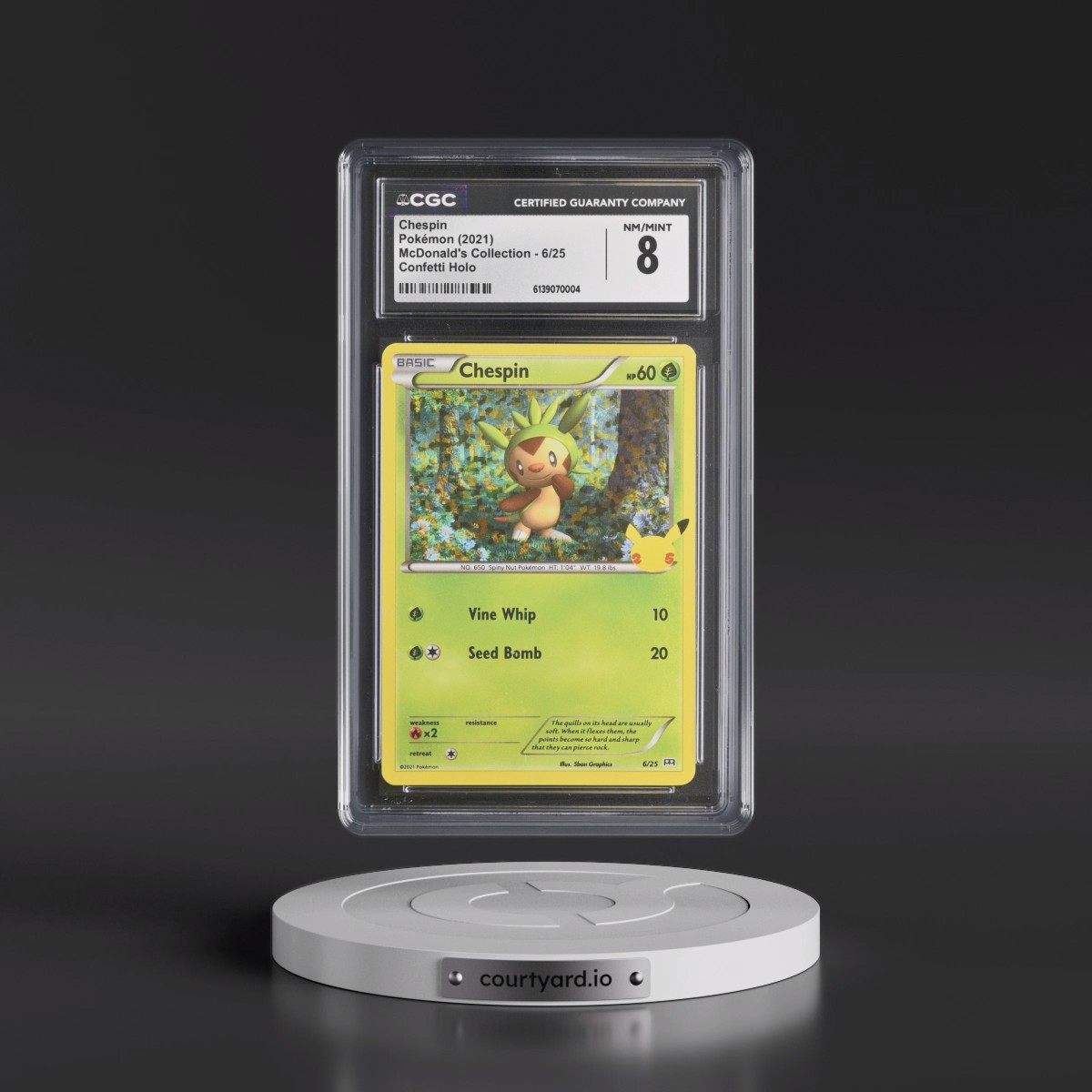 2021 McDonald's Collection 2021 #6/25 Chespin - Confetti Holo (CGC 8 NM-MT)