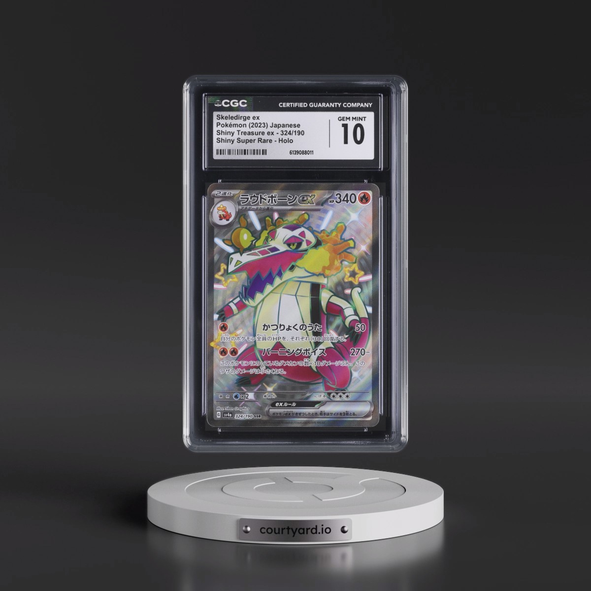 2023 Shiny Treasure ex #324/190 Skeledirge ex - Shiny Super Rare Holo (CGC 10 GEM MINT)
