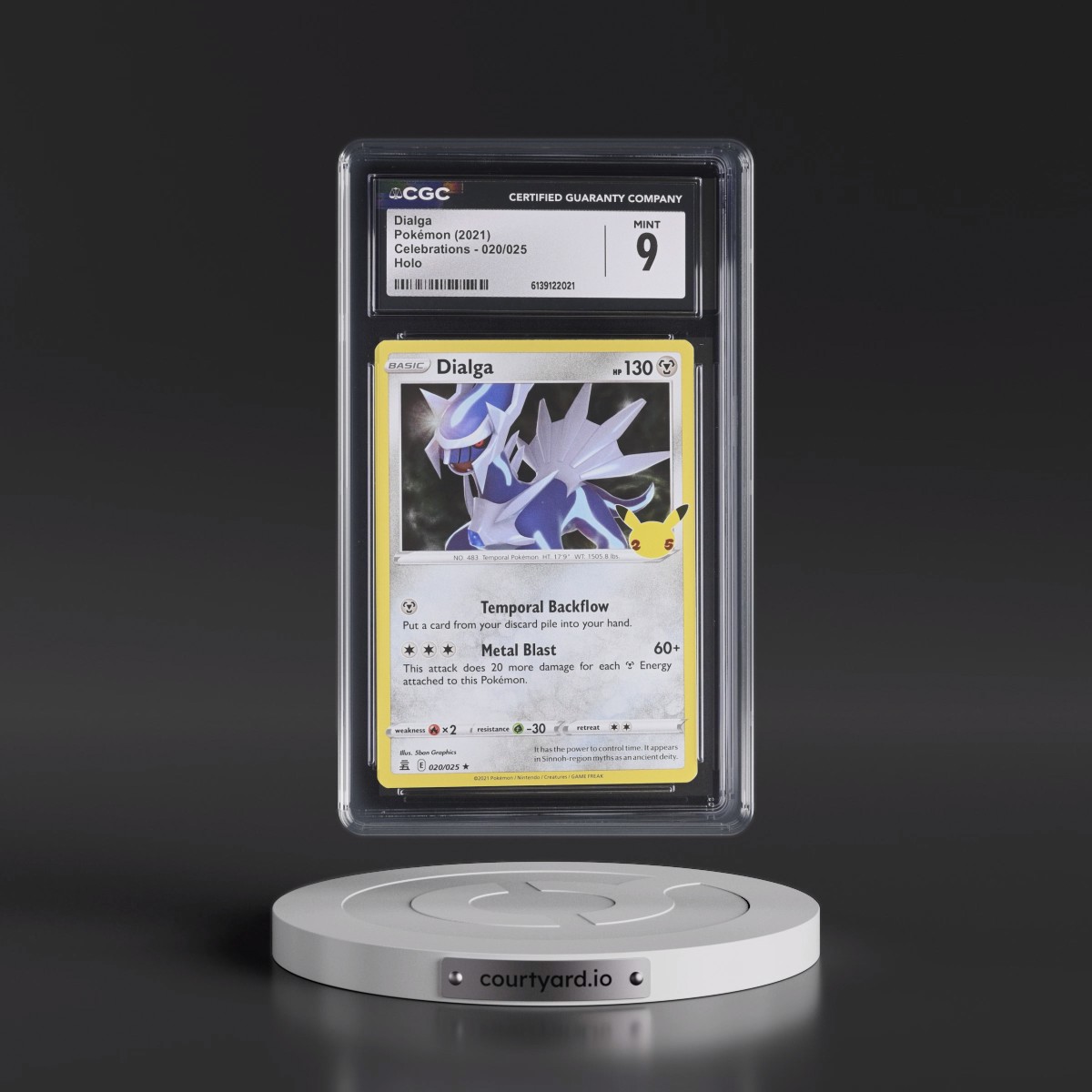 2021 Celebrations #020/025 Dialga - Holo (CGC 9 MINT)