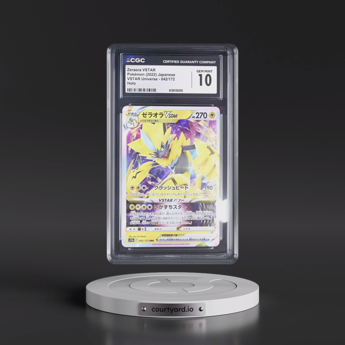 2022 VSTAR Universe #042/172 Zeraora VSTAR - Holo (CGC 10 GEM MINT)