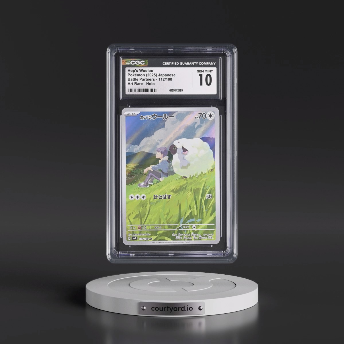 2025 Battle Partners - sv9 #112/100 Hop's Wooloo - Art Rare Holo (CGC 10 GEM MINT)