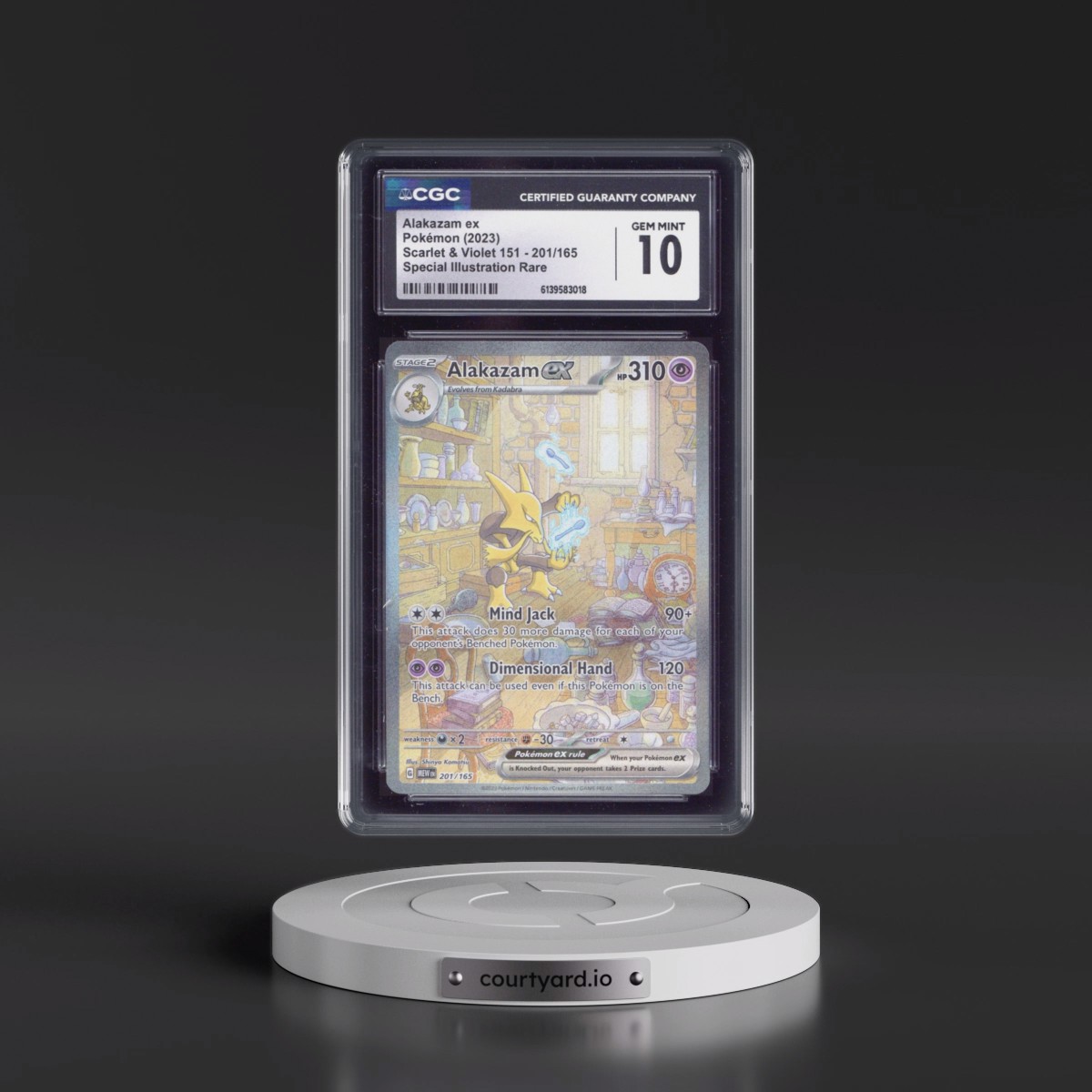 2023 Scarlet & Violet 151 - MEW EN #201/165 Alakazam ex - Special Illustration Rare (Holo) (CGC 10 GEM MINT)