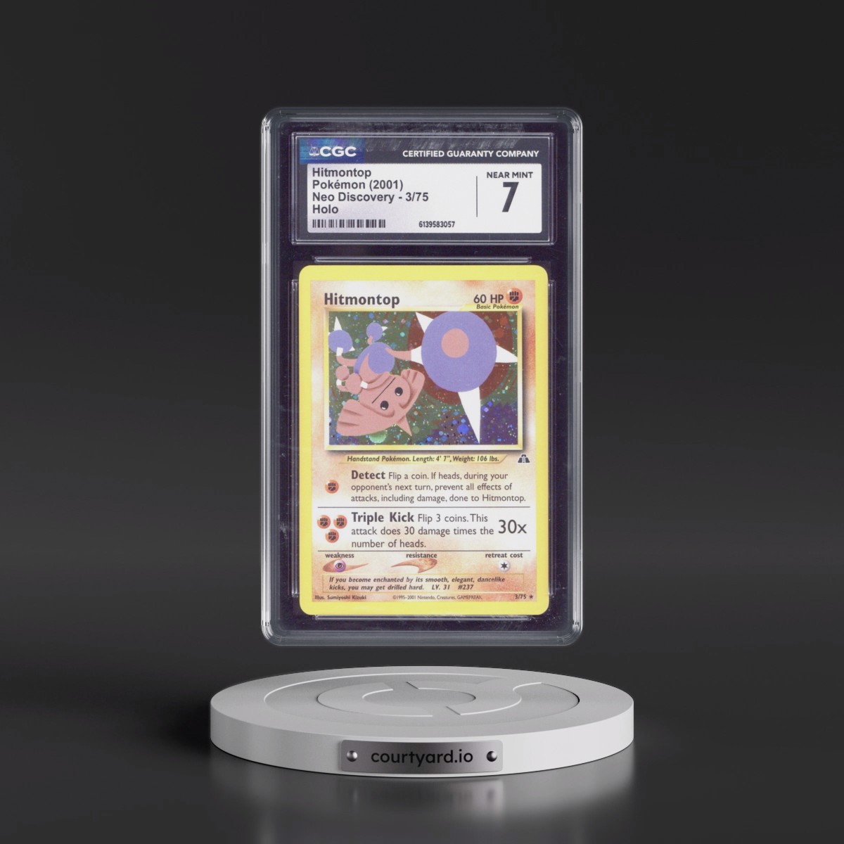 2001 Neo Discovery #3/75 Hitmontop - Holo (CGC 7 NM)
