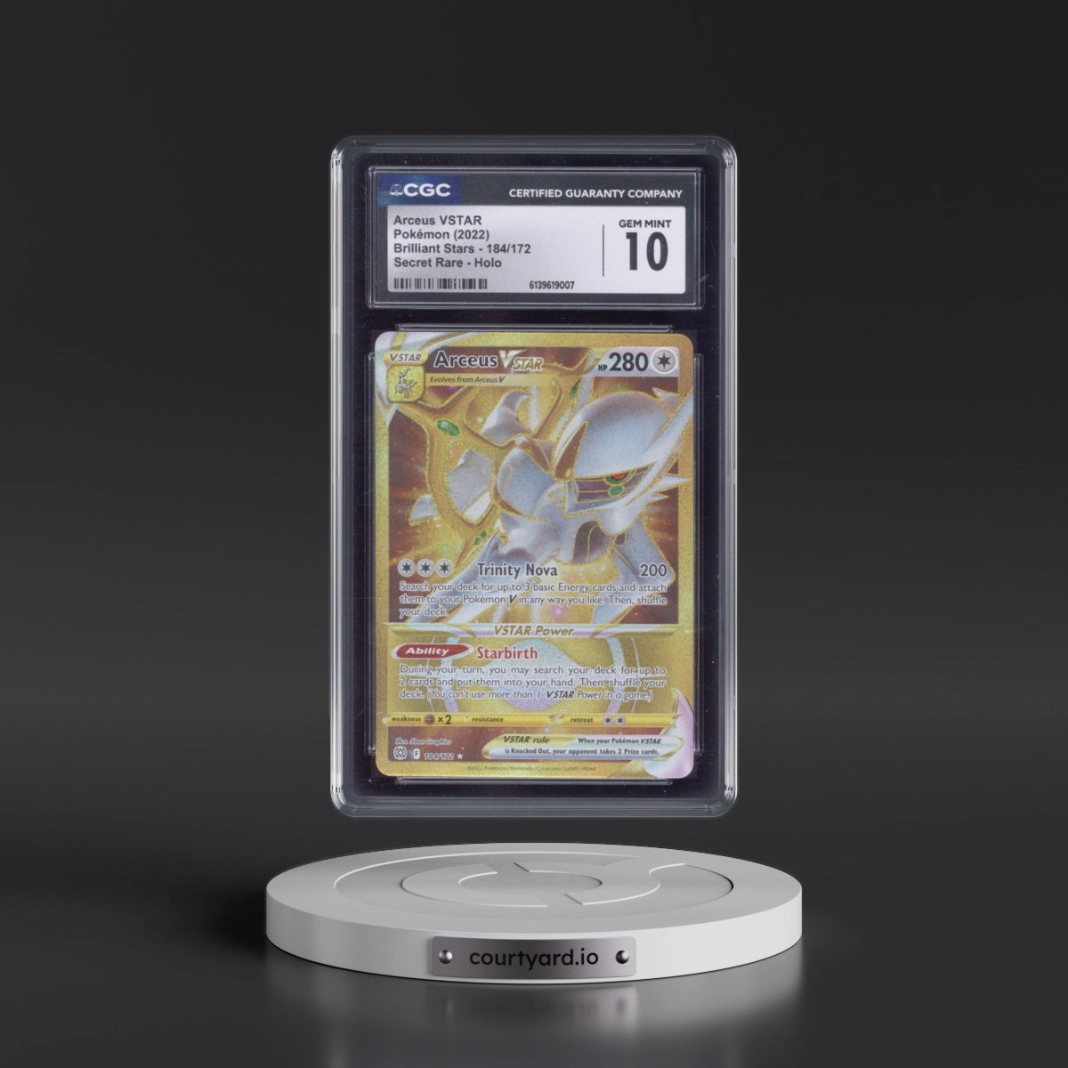 2022 Brilliant Stars #184/172 Arceus VSTAR - Secret Rare Holo (CGC 10 GEM MINT)