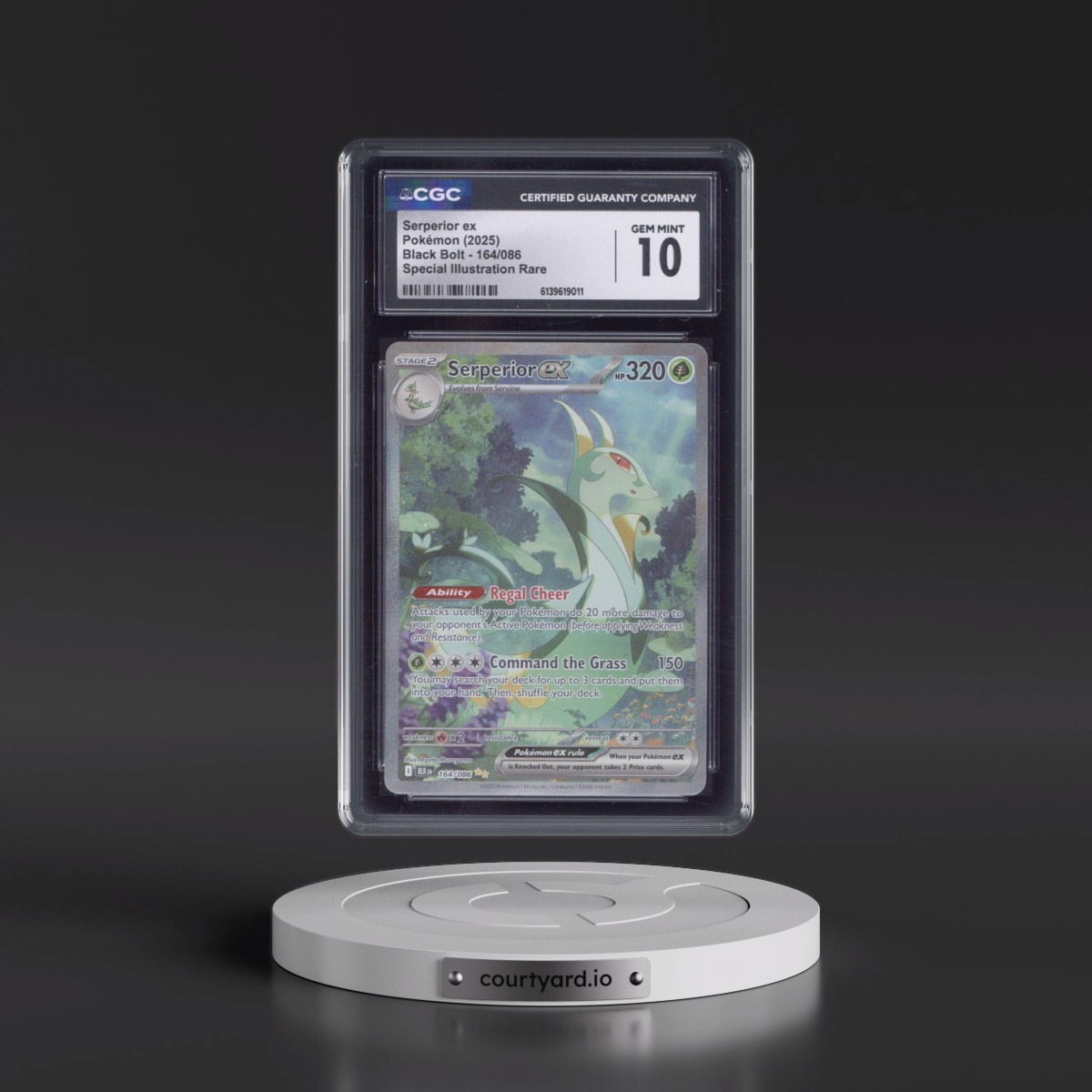 2025 Black Bolt - BLK EN #164/086 Serperior ex - Special Illustration Rare (Holo) (CGC 10 GEM MINT)
