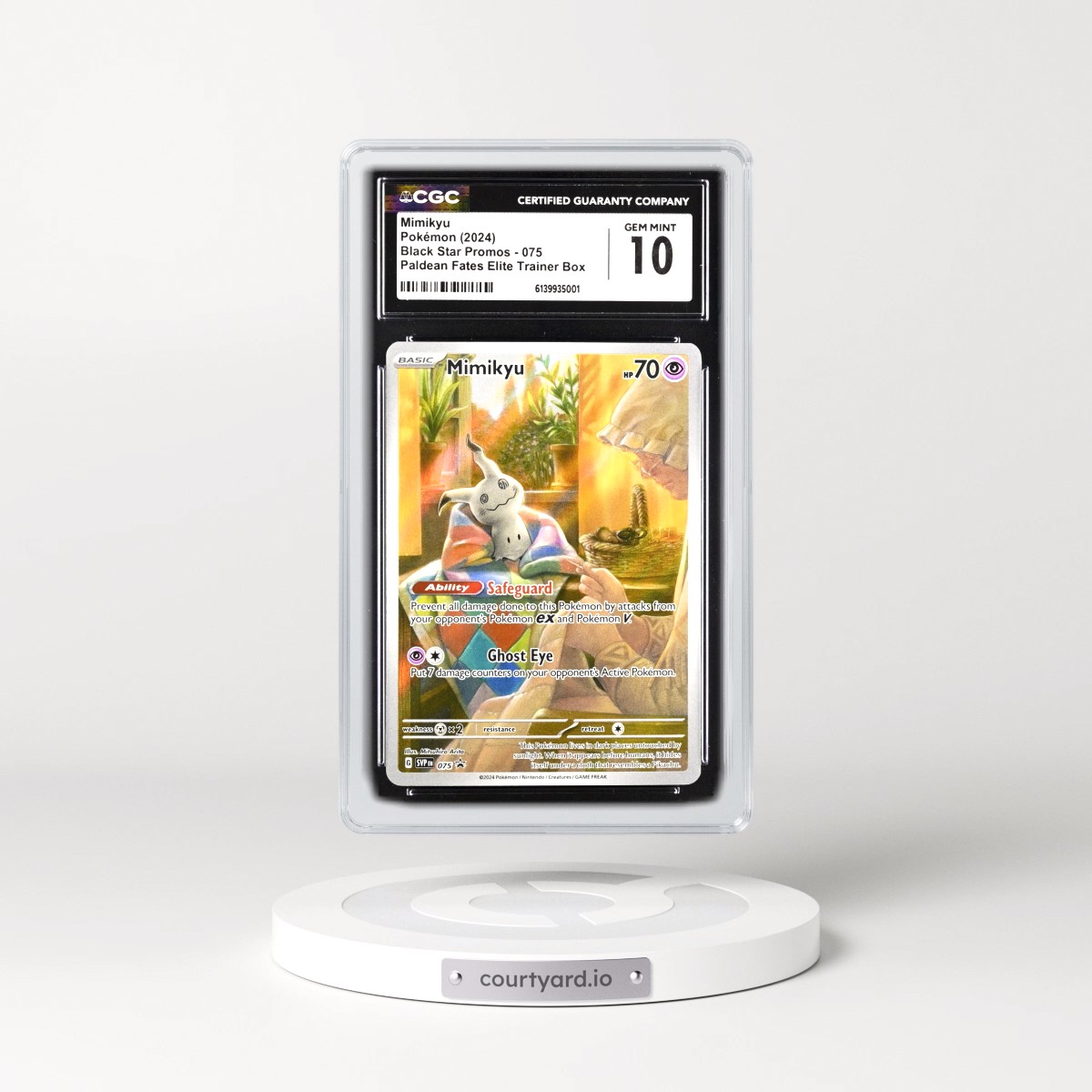 2023 Black Star Promos - Scarlet & Violet SVP EN #075 Mimikyu - Paldean Fates Elite Trainer Box (Holo) (CGC 10 GEM MINT)
