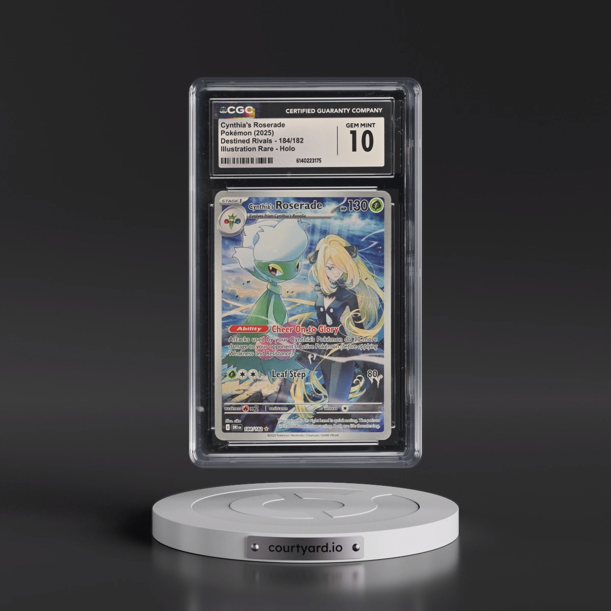 2025 Destined Rivals - DRI EN #184/182 Cynthia's Roserade - Illustration Rare Holo (CGC 10 GEM MINT)