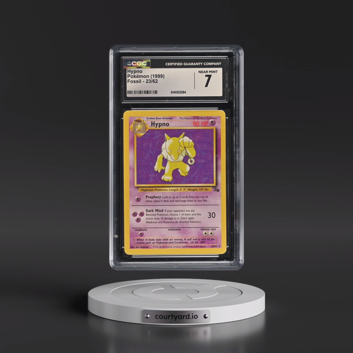 1999 Fossil #23/62 Hypno (CGC 7 NM)