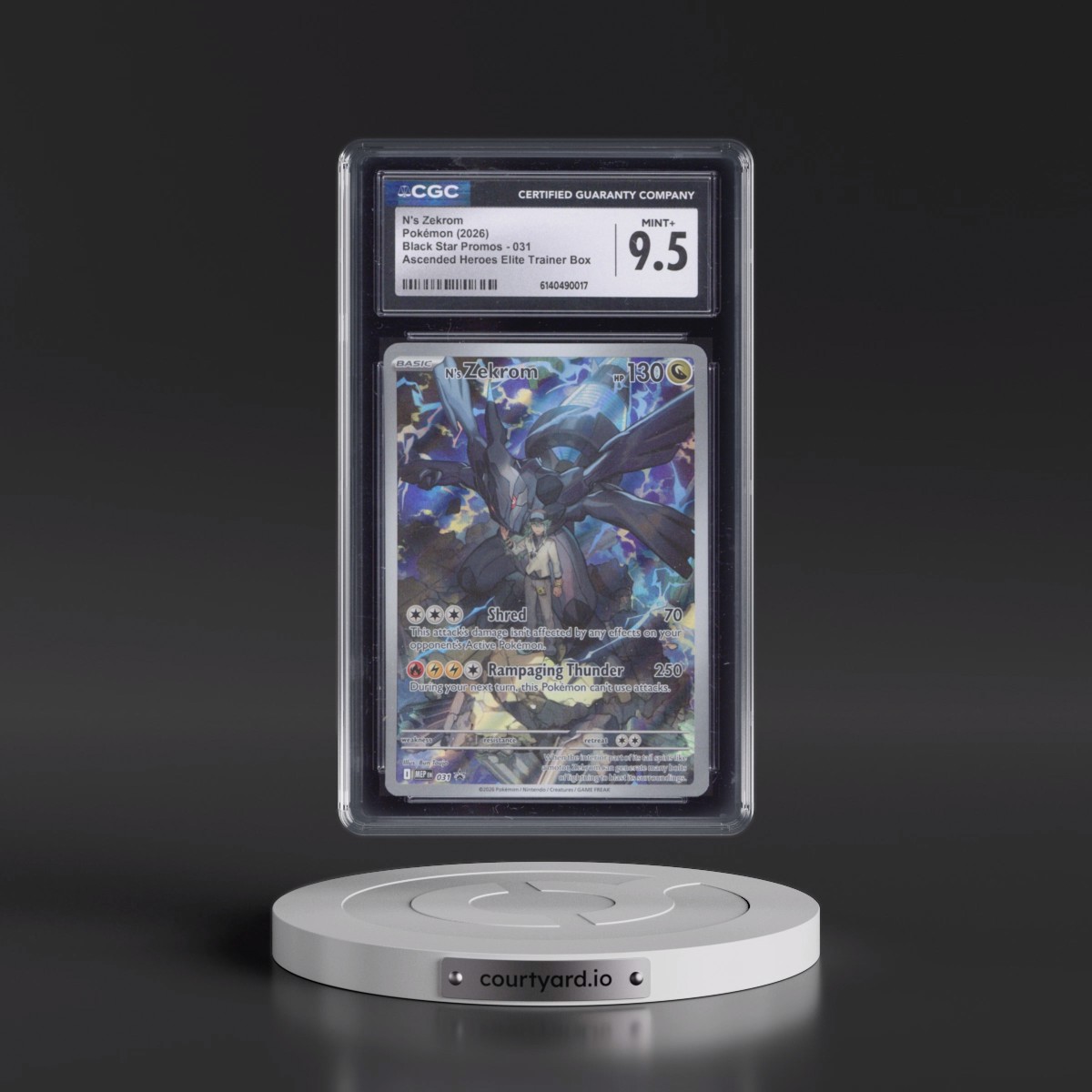 2025 Black Star Promos - Mega Evolution MEP EN #031 N's Zekrom - Ascended Heroes Elite Trainer Box (Holo) (CGC 9.5 MINT+)