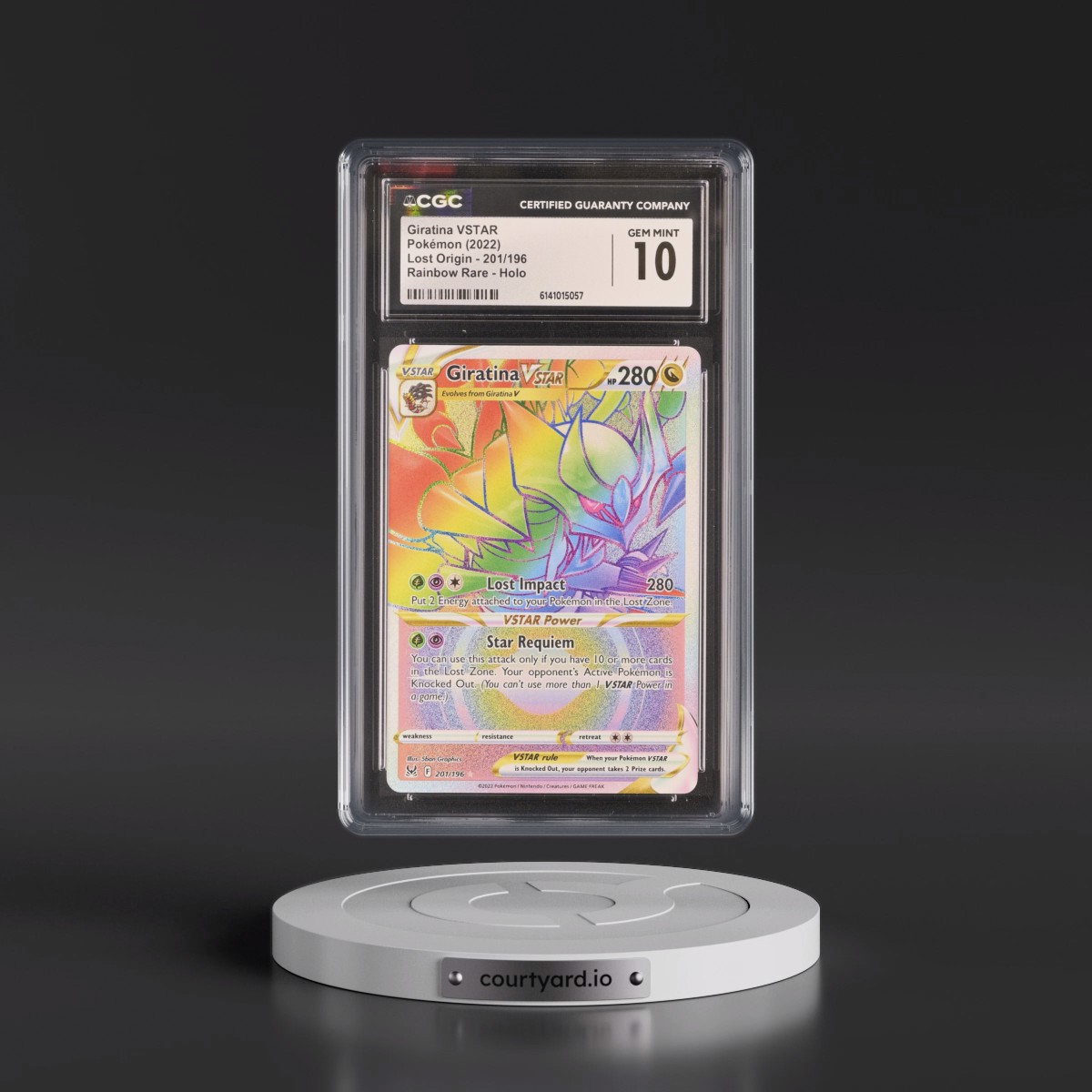 2022 Lost Origin #201/196 Giratina VSTAR - Rainbow Rare Holo (CGC 10 GEM MINT)