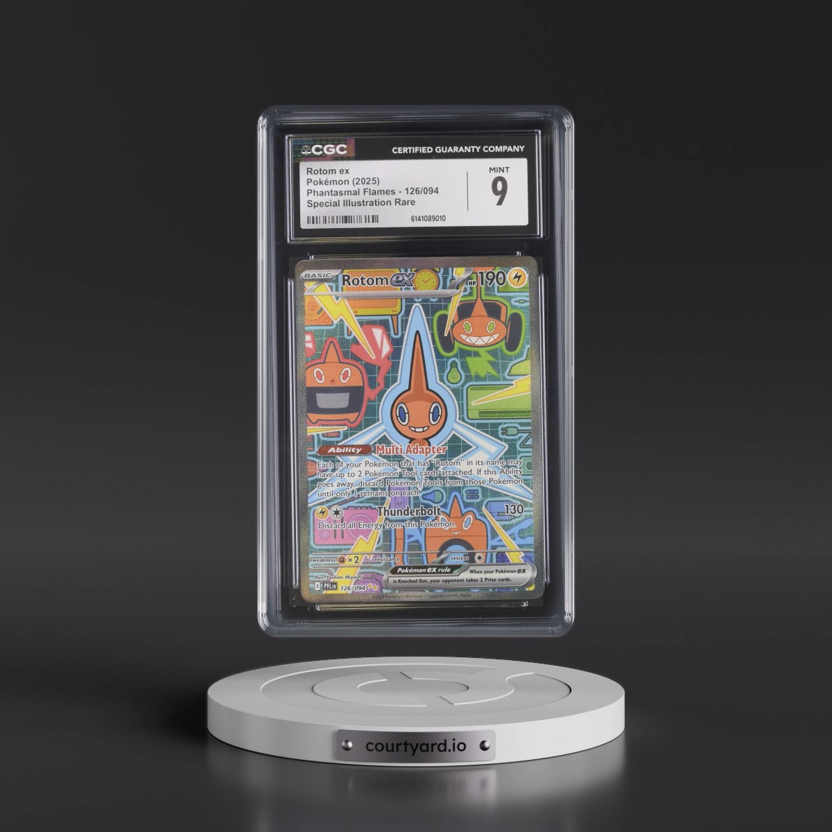 2025 Phantasmal Flames - PFL EN #126/094 Rotom ex - Special Illustration Rare (Holo) (CGC 9 MINT)