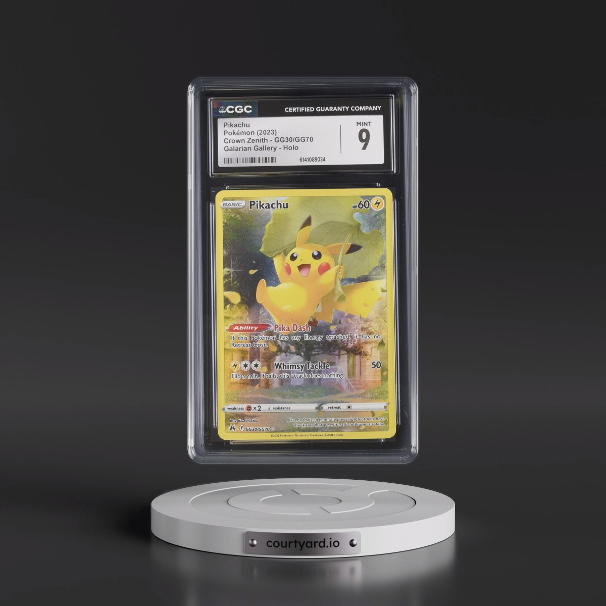 2023 Crown Zenith #GG30/GG70 Pikachu - Galarian Gallery Holo (CGC 9 MINT)