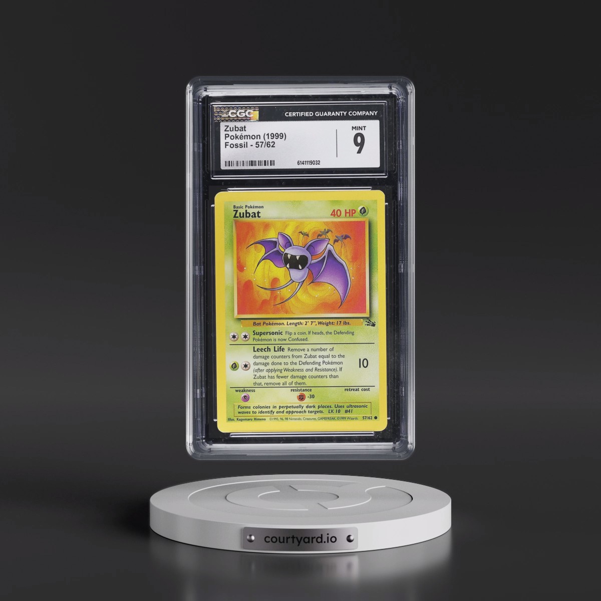 1999 Fossil #57/62 Zubat (CGC 9 MINT)