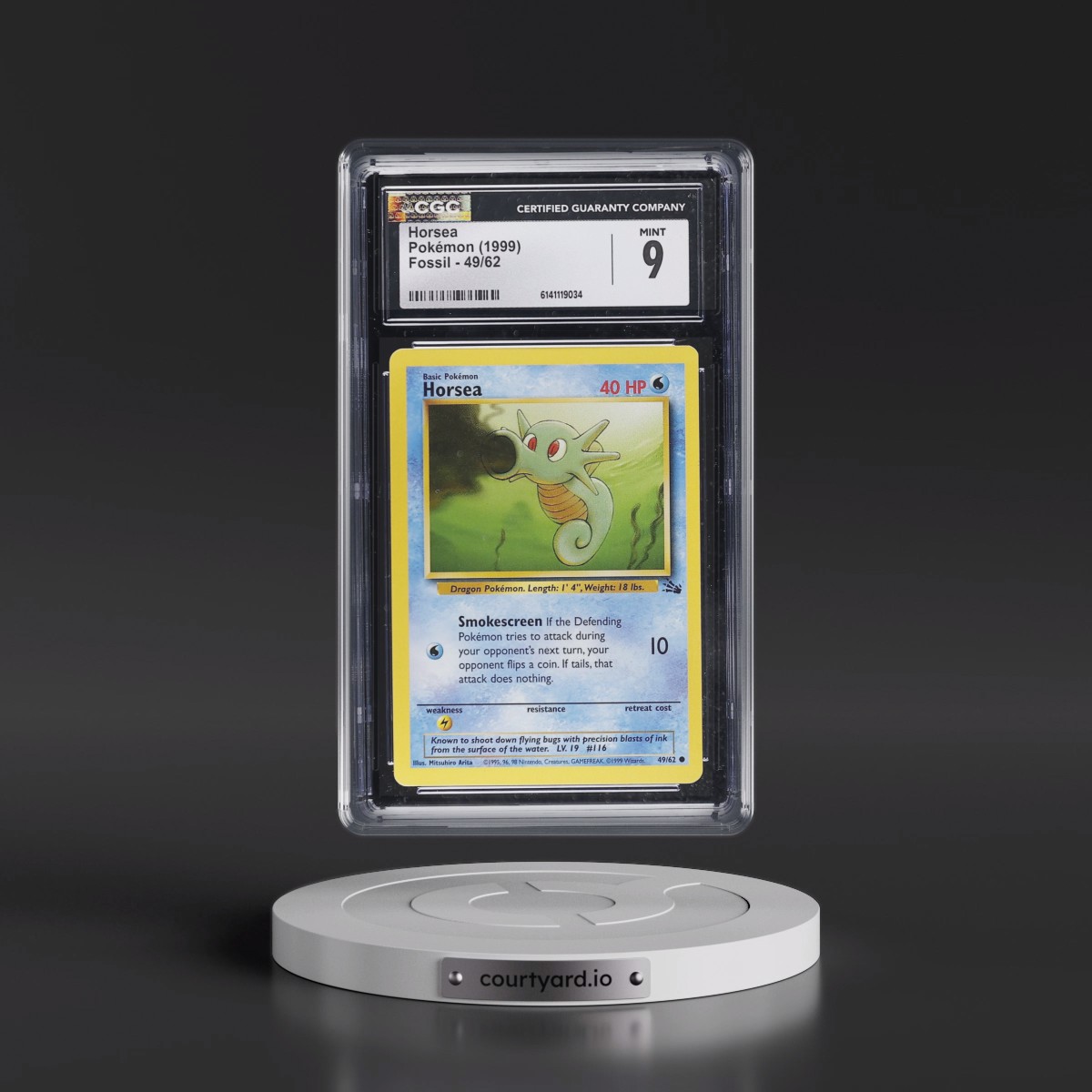 1999 Fossil #49/62 Horsea (CGC 9 MINT)