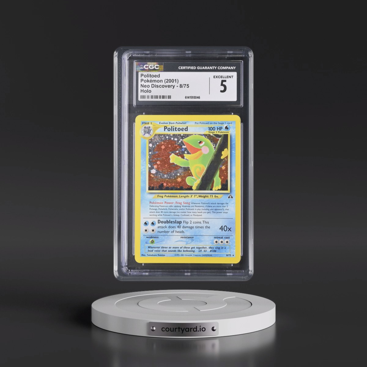 2001 Neo Discovery Politoed - Holo #8/75 CGC 5