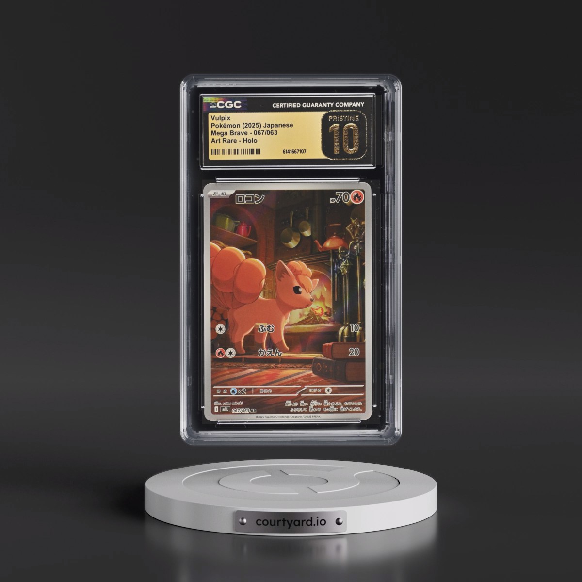 2025 Mega Brave - M1L #067/063 Vulpix - Art Rare Holo (CGC 10 PRISTINE)