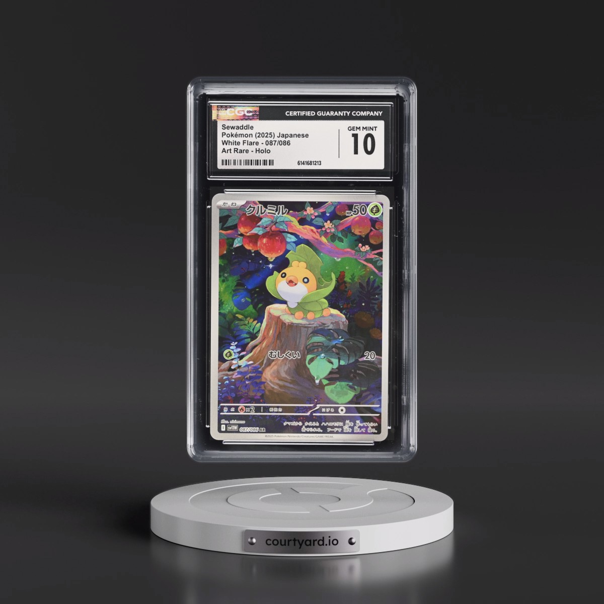 2025 White Flare - sv11W #087/086 Sewaddle - Art Rare Holo (CGC 10 GEM MINT)