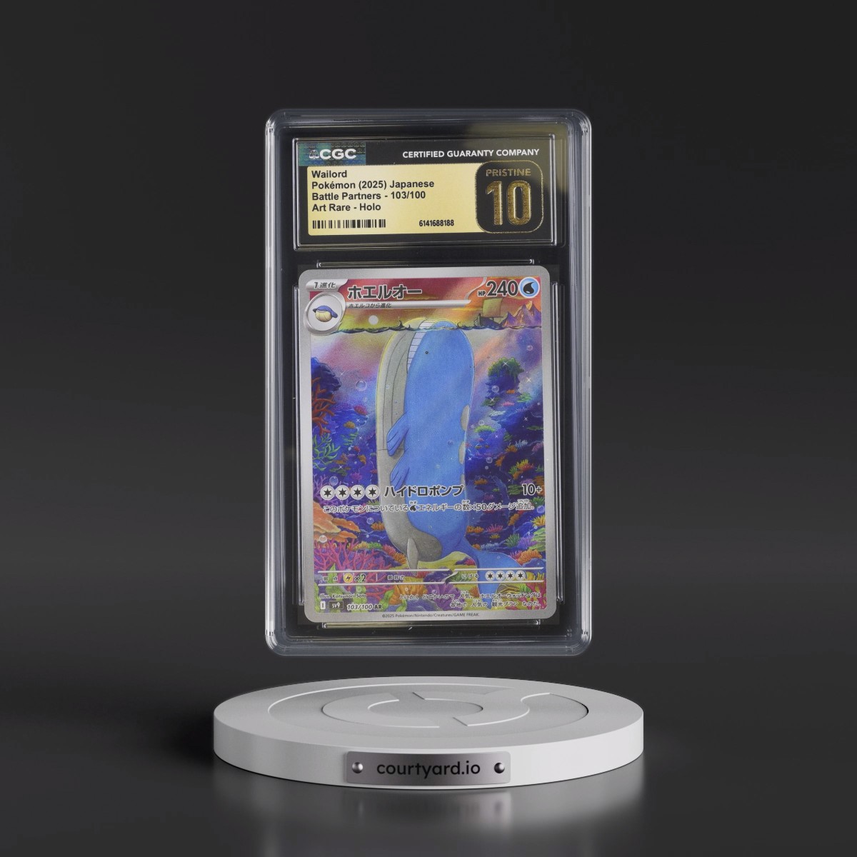 2025 Battle Partners - sv9 #103/100 Wailord - Art Rare Holo (CGC 10 PRISTINE)