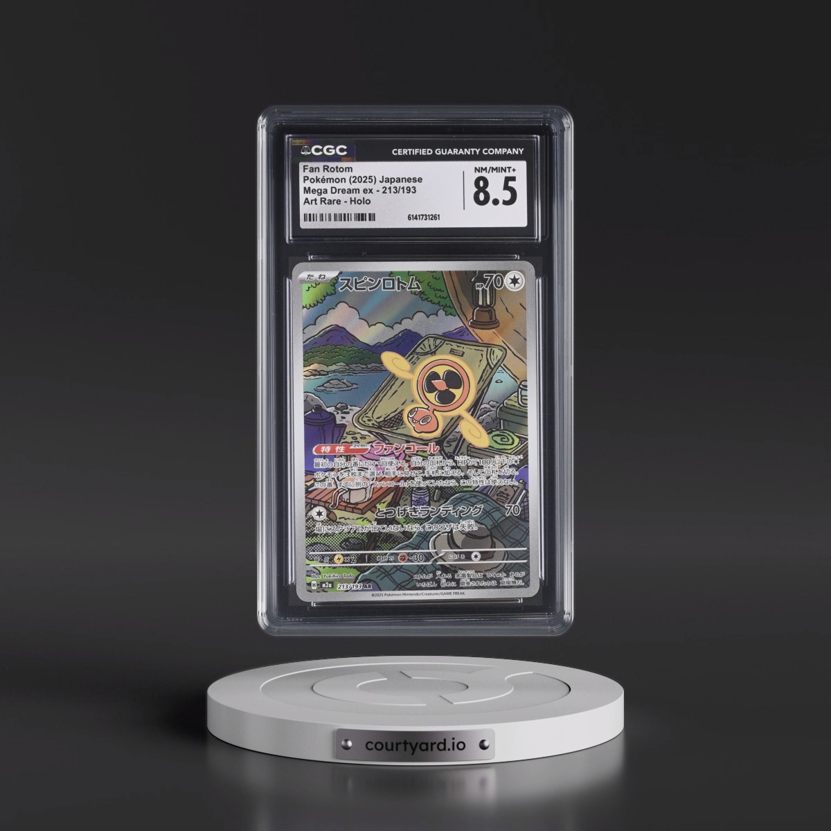 2025 Mega Dream ex - M2a #213/193 Fan Rotom - Art Rare Holo (CGC 8.5 NM-MT+)