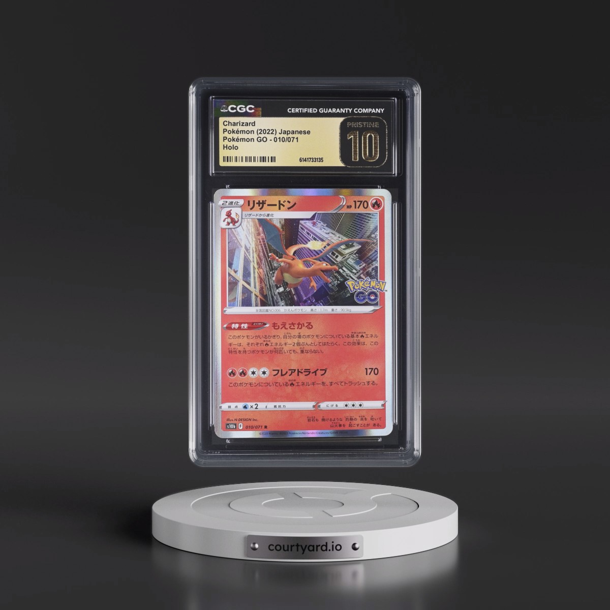 2022 Pokémon GO #010/071 Charizard - Holo (CGC 10 PRISTINE)