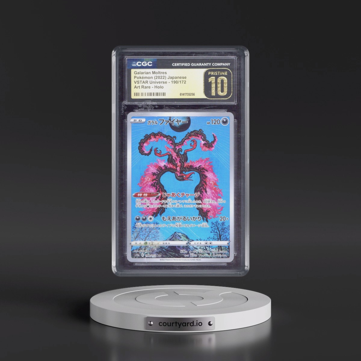 2022 VSTAR Universe #190/172 Galarian Moltres - Art Rare Holo (CGC 10 PRISTINE)
