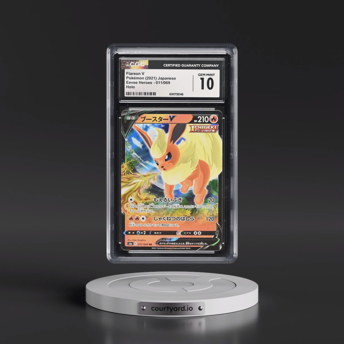2021 Eevee Heroes #011/069 Flareon V - Holo (CGC 10 GEM MINT)