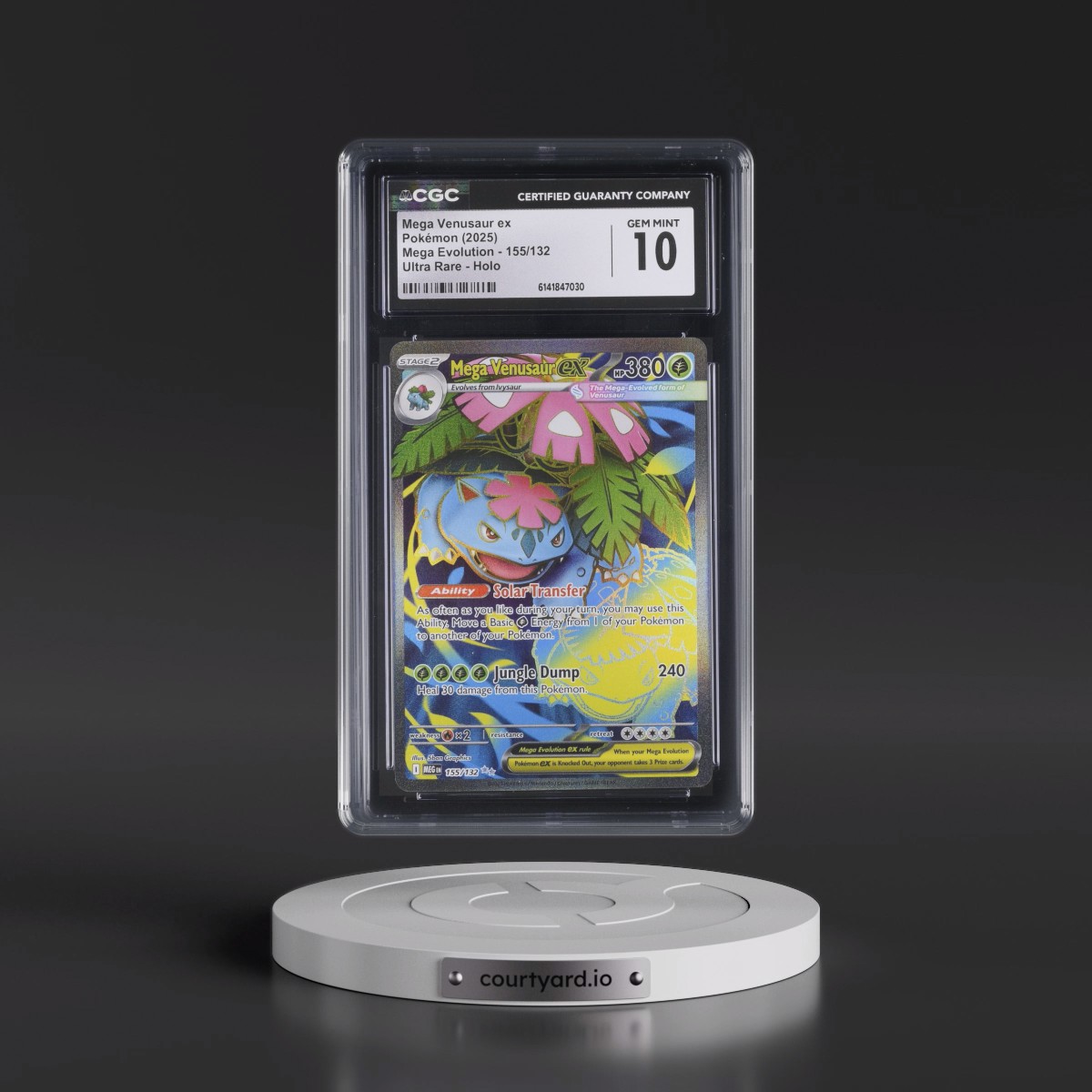 2025 Mega Evolution - MEG EN #155/132 Mega Venusaur ex - Ultra Rare Holo (CGC 10 GEM MINT)