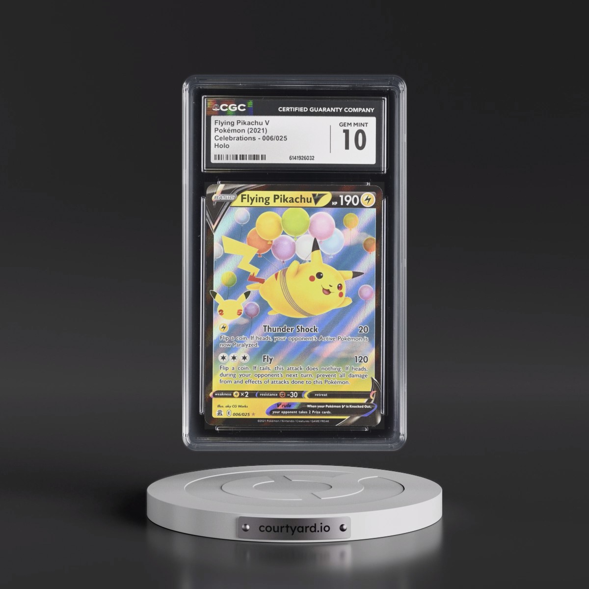 2021 Celebrations #006/025 Flying Pikachu V - Holo (CGC 10 GEM MINT)