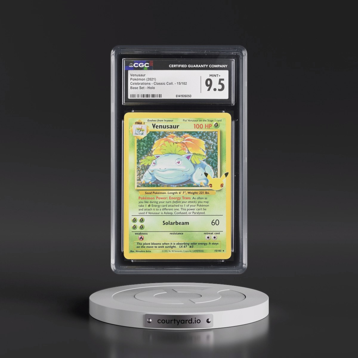 2021 Celebrations - Classic Collection #15/102 Venusaur - Base Set Holo (CGC 9.5 MINT+)