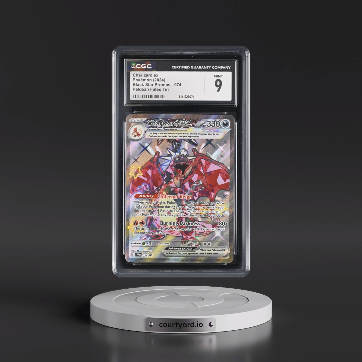 2023 Black Star Promos - Scarlet & Violet SVP EN #074 Charizard ex - Paldean Fates Tin (Holo) (CGC 9 MINT)