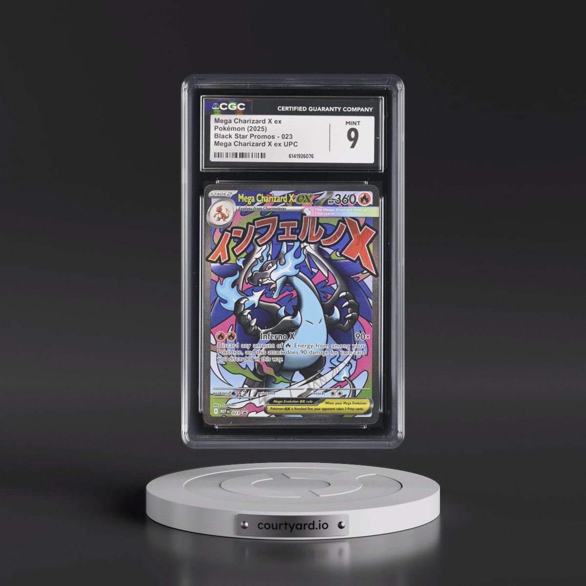 2025 Black Star Promos - Mega Evolution MEP EN #023 Mega Charizard X ex - Mega Charizard X ex Ultra Premium Collection (Holo) (CGC 9 MINT)