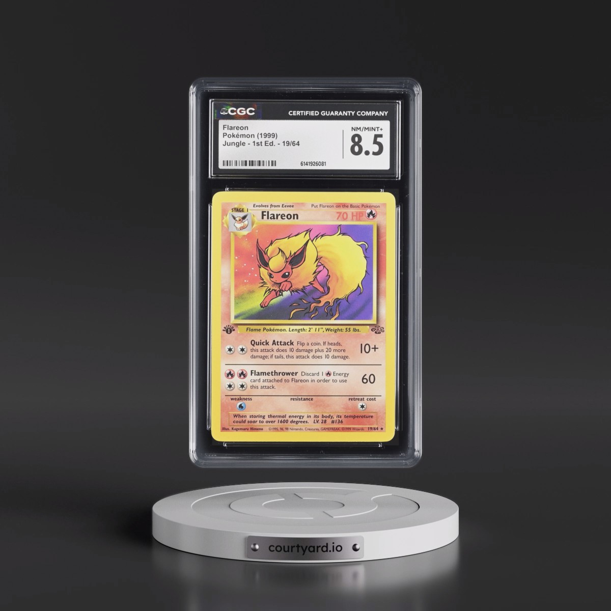 1999 Jungle #19/64 Flareon - 1st Edition 1st Edition (CGC 8.5 NM-MT+)